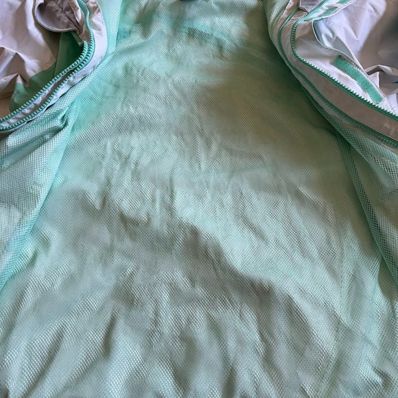 Girl's THE NORTH FACE Mint Green/Blue HYVENT Jacket Windbreaker Sz Large 14/16 - Picture 8 of 13